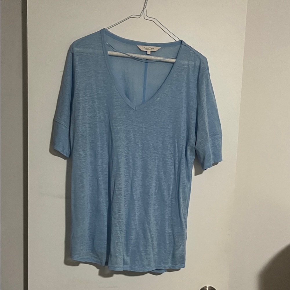 Wilfred Sky Blue V-Neck Short Sleeve Tee